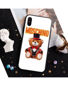 Moschino Circus Teddy iPhone Case White