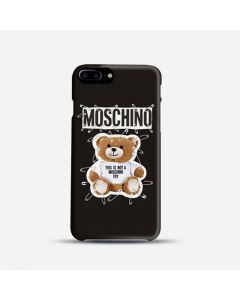 Moschino Safety Pin Teddy iPhone Case Black