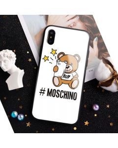 Moschino Selfie Teddy Bear iPhone Case White