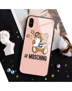 Moschino Selfie Teddy Bear iPhone Case Pink
