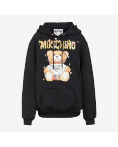 Moschino Christmas Teddy Women Long Sleeves Sweatshirt Black