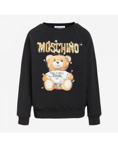 Moschino Christmas Teddy Women Long Sleeves Sweater Black