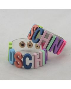 Moschino Rainbow Logo Women Transparent Bracelets