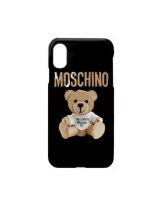 Moschino Paper Bear iPhone Case Black