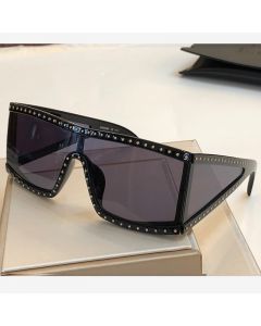 Moschino Rectangular Studded Women Sunglasses Black