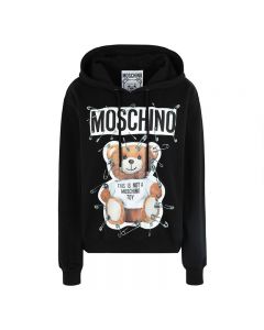 Moschino Safety Pin Teddy Women Long Sleeves Sweatshirt Black