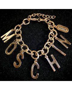 Moschino Logo Letters Women Chain Bracelet Gold