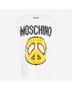 Moschino x The Sims Pixel Peace Women Sleeveless T-Shirt White