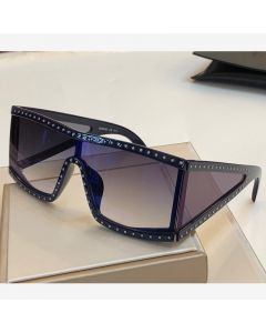 Moschino Rectangular Studded Women Sunglasses Blue