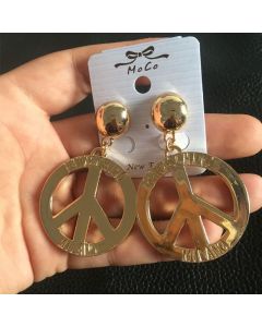 Moschino Peace Symbol Women Earrings Gold
