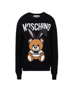 Moschino Playboy Bear Women Long Sleeves Sweater Black