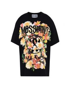 Moschino Floral Question Women Short Sleeves T-Shirt Black
