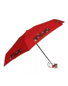 Moschino Logo Bears Women Mini Umbrella Red