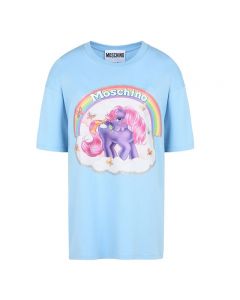 Moschino My Little Pony Women Short Sleeves T-Shirt Sky Blue