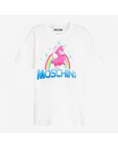 Moschino x The Sims Uni-Lama Women Short Sleeves T-Shirt White