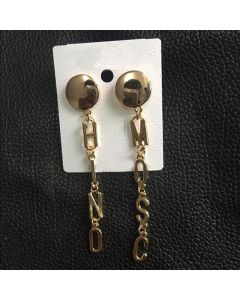 Moschino Logo Letter Women Earrings Gold
