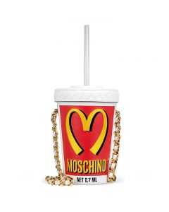 Moschino McDonald Cola Cup Women Small Leather Bag Red