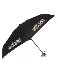 Moschino Logo Bears Women Mini Umbrella Black