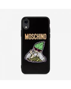 Moschino Good Luck Trolls iPhone Case Black/Green