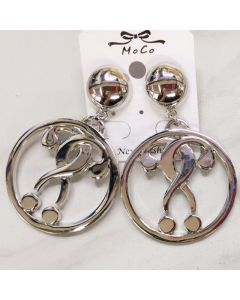 Moschino Question Mark Women Earrings Silver