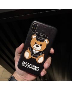 Moschino Dressed Bear iPhone Case Black