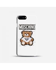 Moschino Safety Pin Teddy iPhone Case White